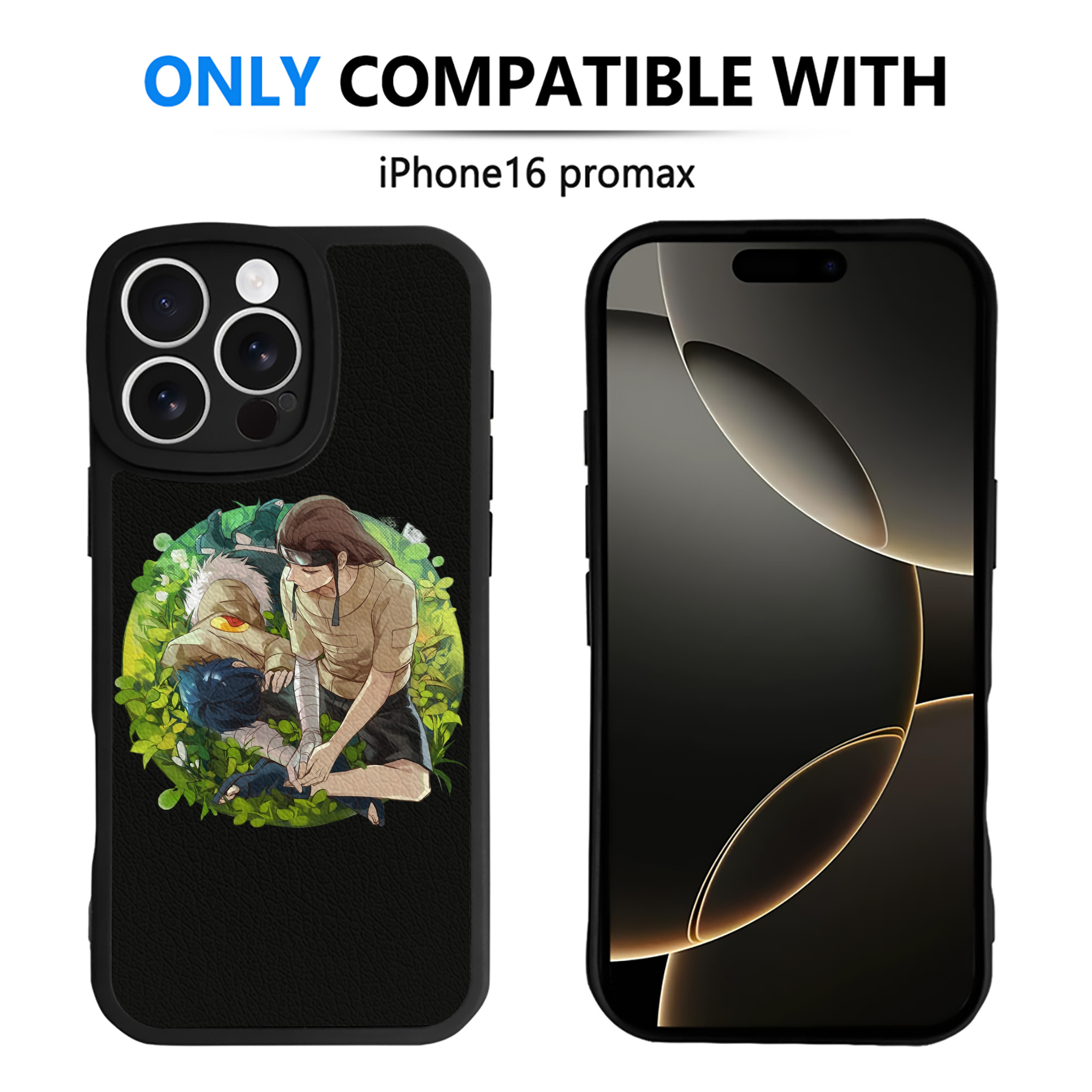 （画像用） NARUTO -ナルト- 日向ネジ Hyūga Neji 【iPhone 16シリーズ対応】シリコンスマホケース（レザー調） 材質：シリコン